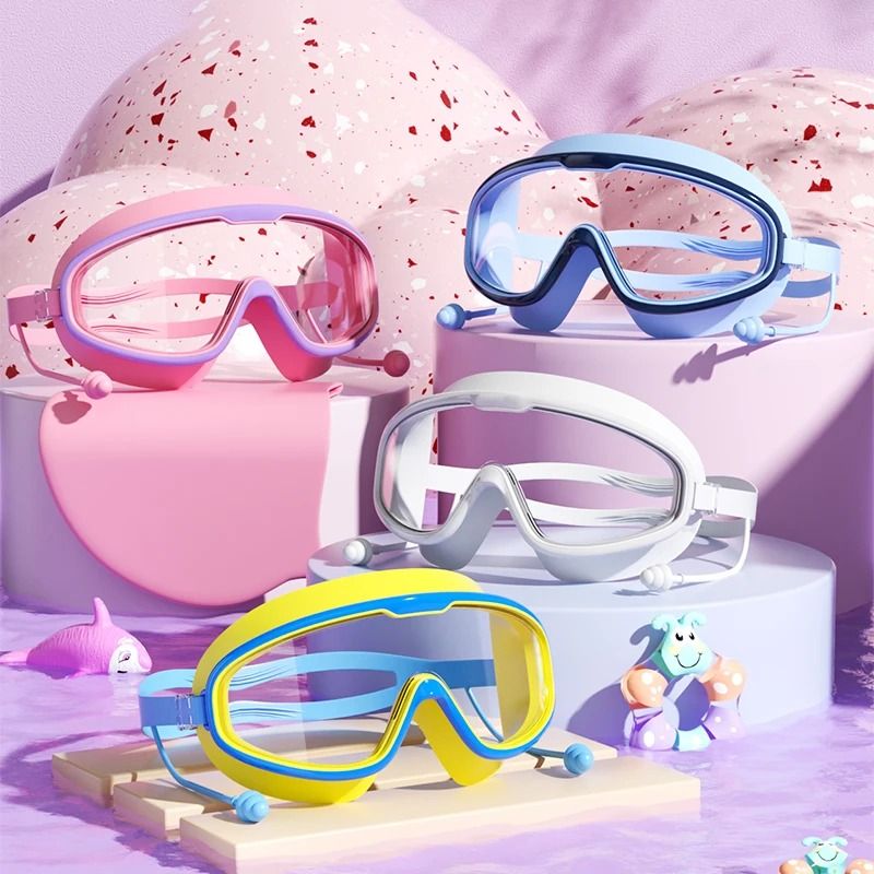 Kids Swimming Goggles Anti Fog Waterproof Wide View Swim Goggles for Children