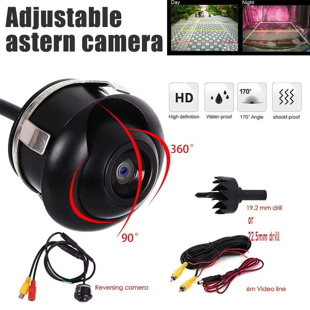 HD Wide Angle Car Backup Camera with Night Vision for Safe Reverse Parking