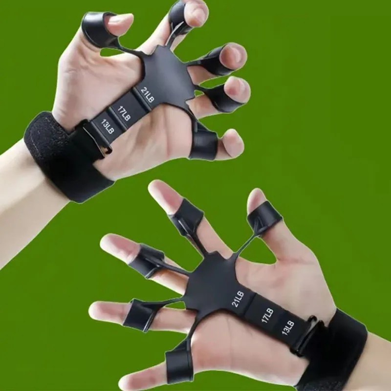 Portable Exercise Adjustable Finger Grip Strengthener, Non Slip Hand Trainer for Basketball