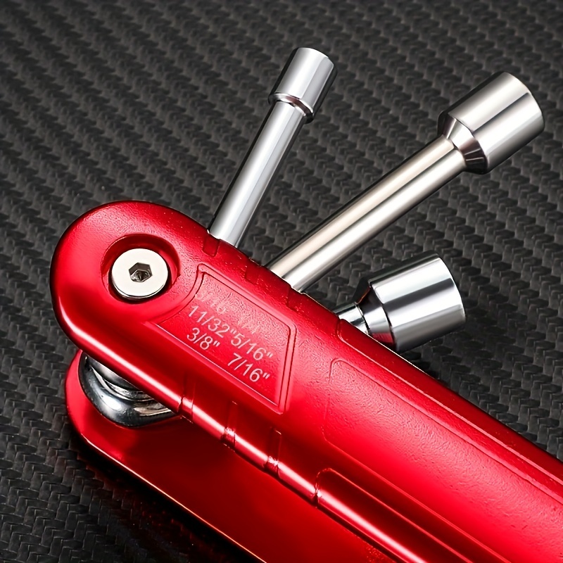 Portable Folding Socket Wrench Tool Combos Set, Multifunction 6