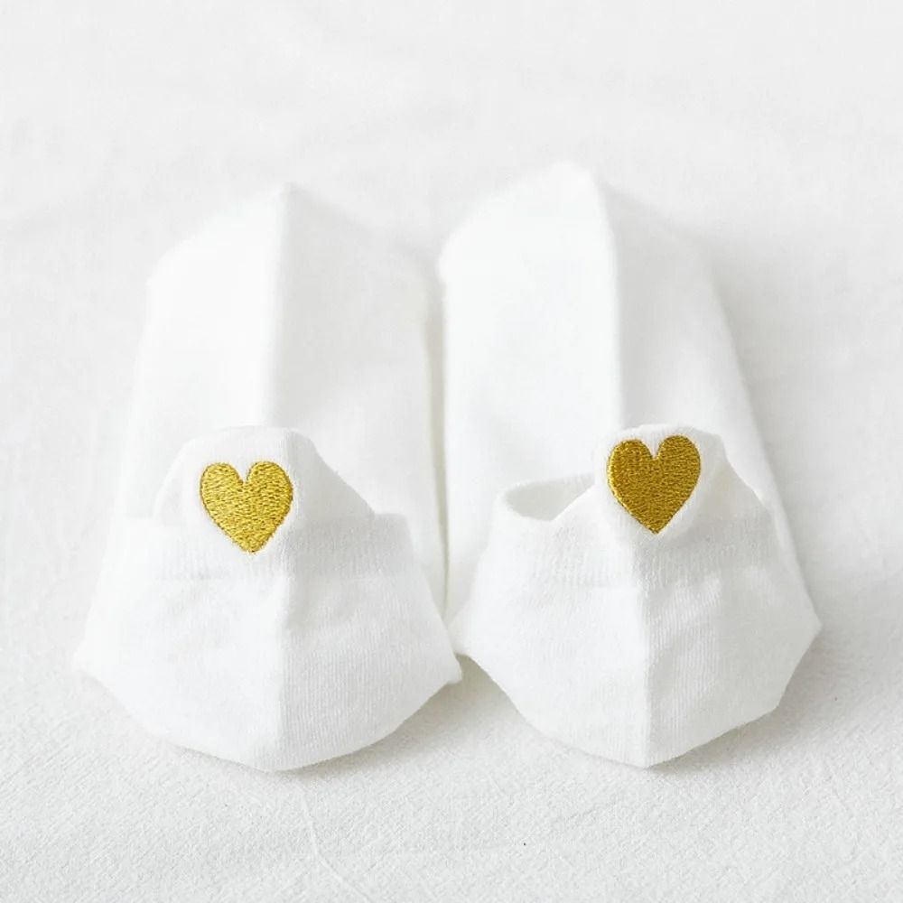 Sweet Heart Embroidered Low-Cut Boat Socks and Active Compression Anklets