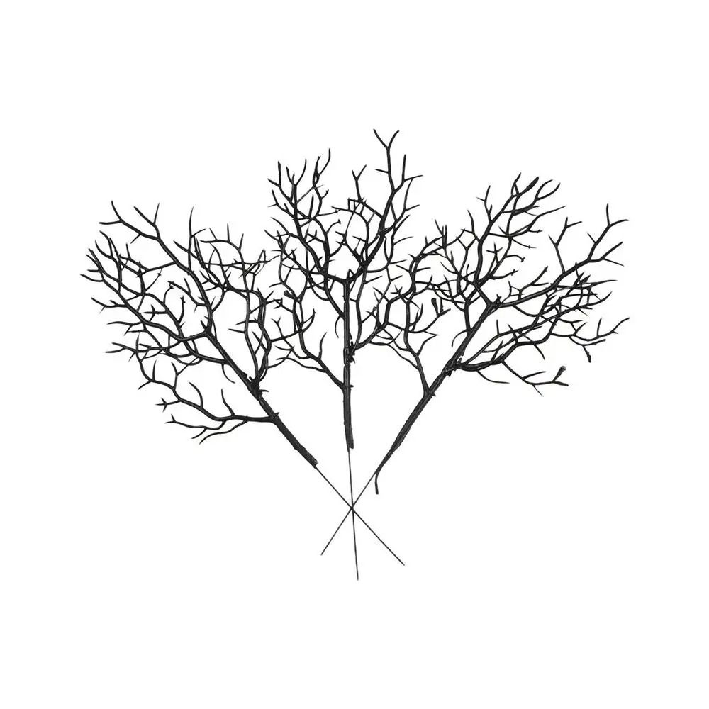 5pcs Black Halloween Dead Branches Artificial Antler Twigs for Spooky Home Decor