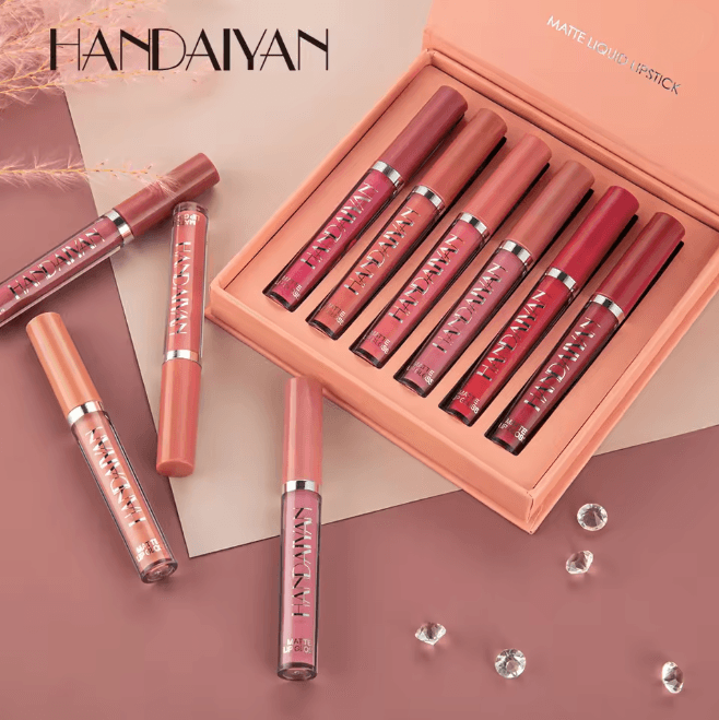 Matte Liquid Lipstick Set Long Lasting Non Stick Lip Gloss Collection 6 Colors