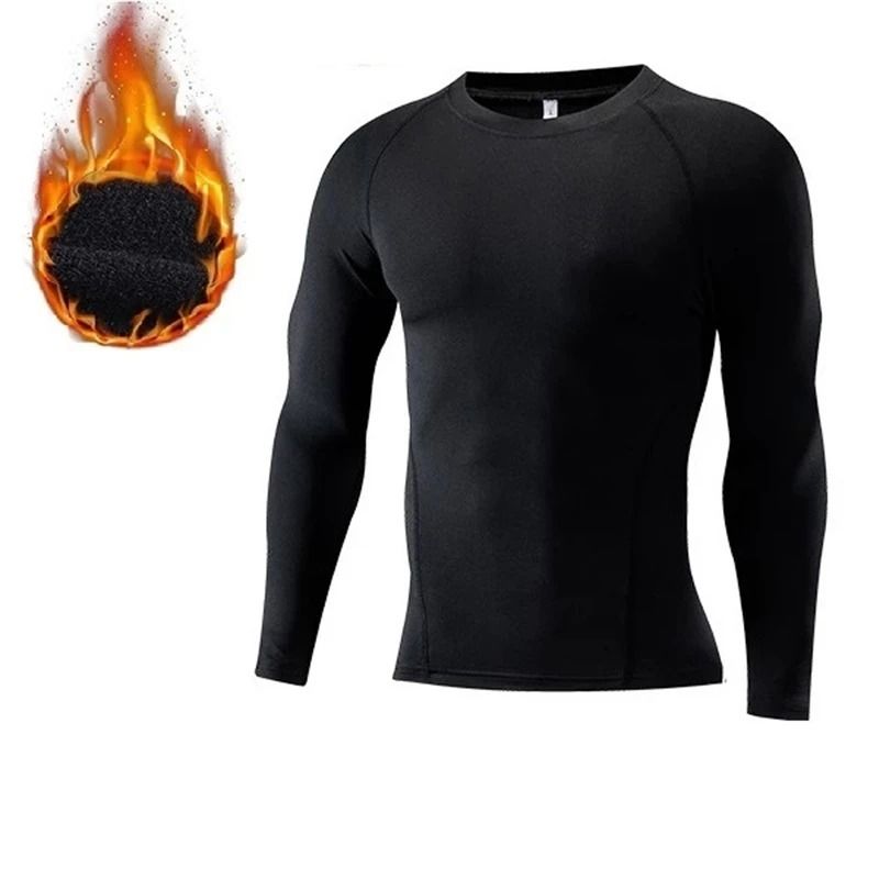 Mens Fleece Thermal Underwear Set Winter Warm Compression Long Johns