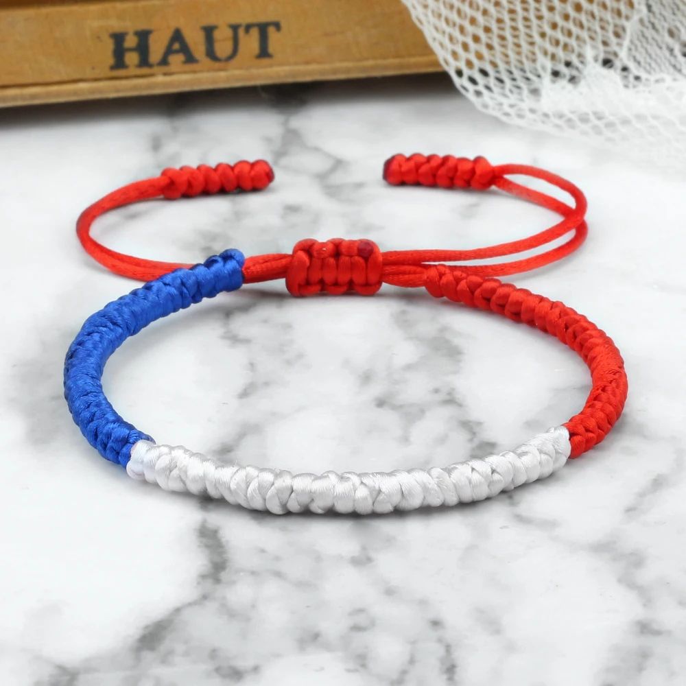 Chile Netherlands Flag String Bracelet Adjustable Braided Rope Couple Bracelet