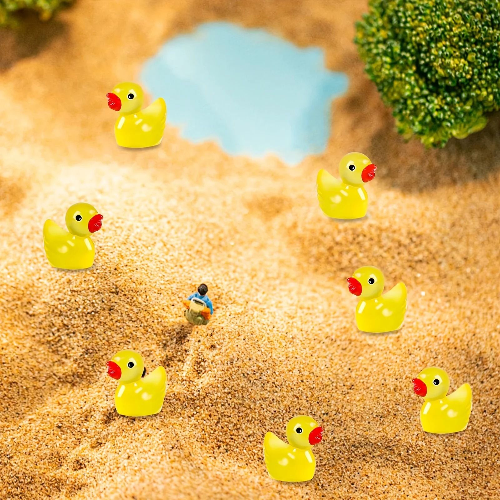 Luminous Miniature Duckling Set – High-Definition Glow-in-the-Dark Sculpture