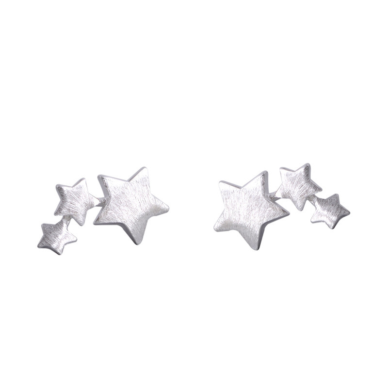 925 Sterling Silver Star Stud Earrings for Women - Elegant Wedding Jewelry 2018 | Pendientes Mujer Moda - Brincos EH907