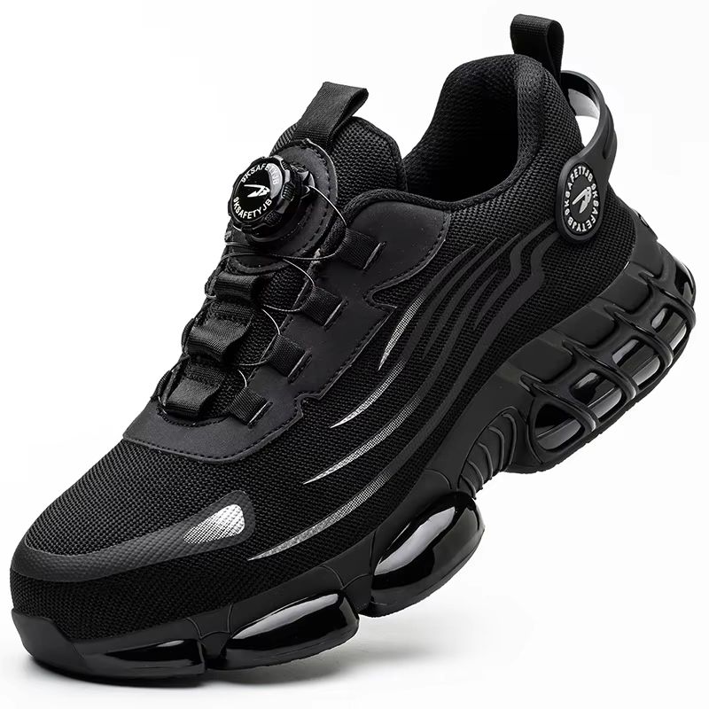 Men's Rotating Button Safety Shoes Anti-Smash and Anti-Puncture Protective Boots