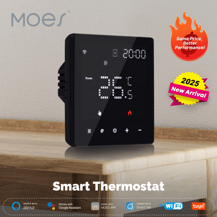 MOES Tuya WiFi Smart Thermostat – Programmable Boiler & Electric Heating Temperature Controller with Alexa & Google Home