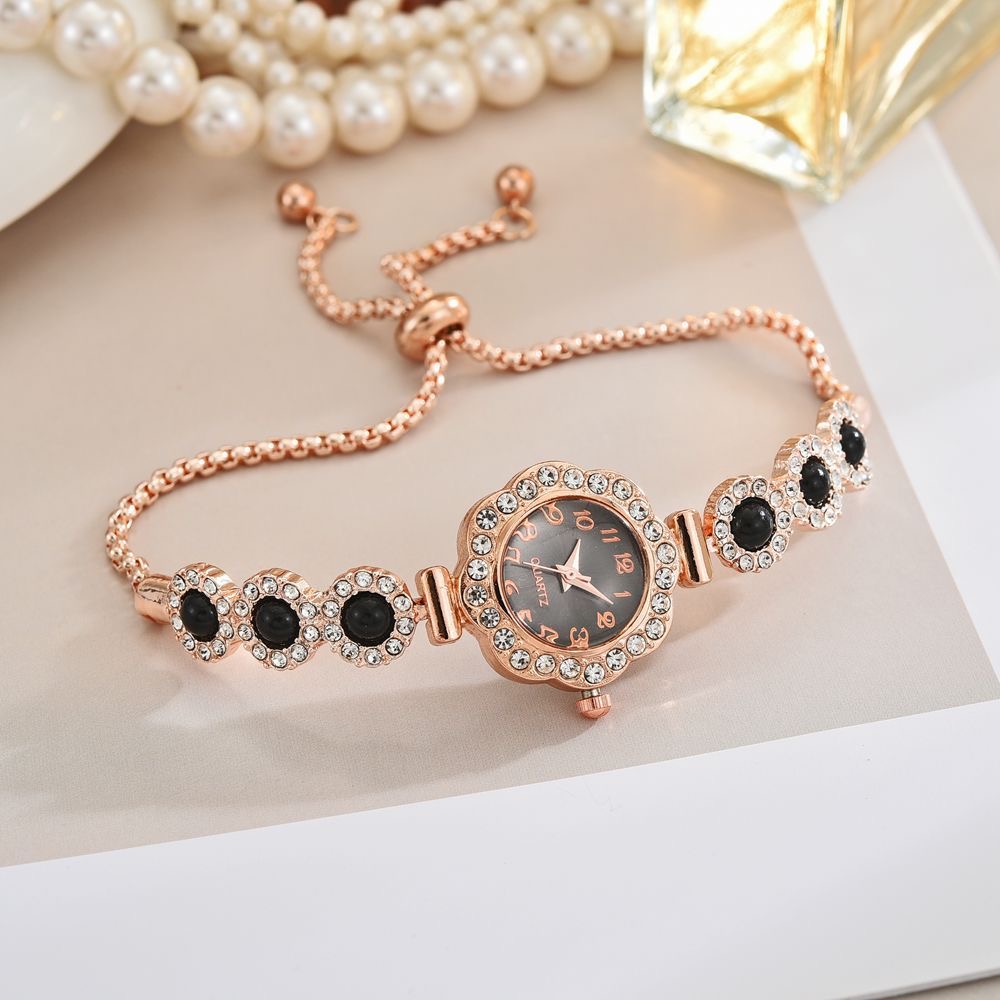 Fashion Ladies Quartz Wristwatch, Elegant Rhinestone Women Watches, Girls Bracelet Strap Gift Clock