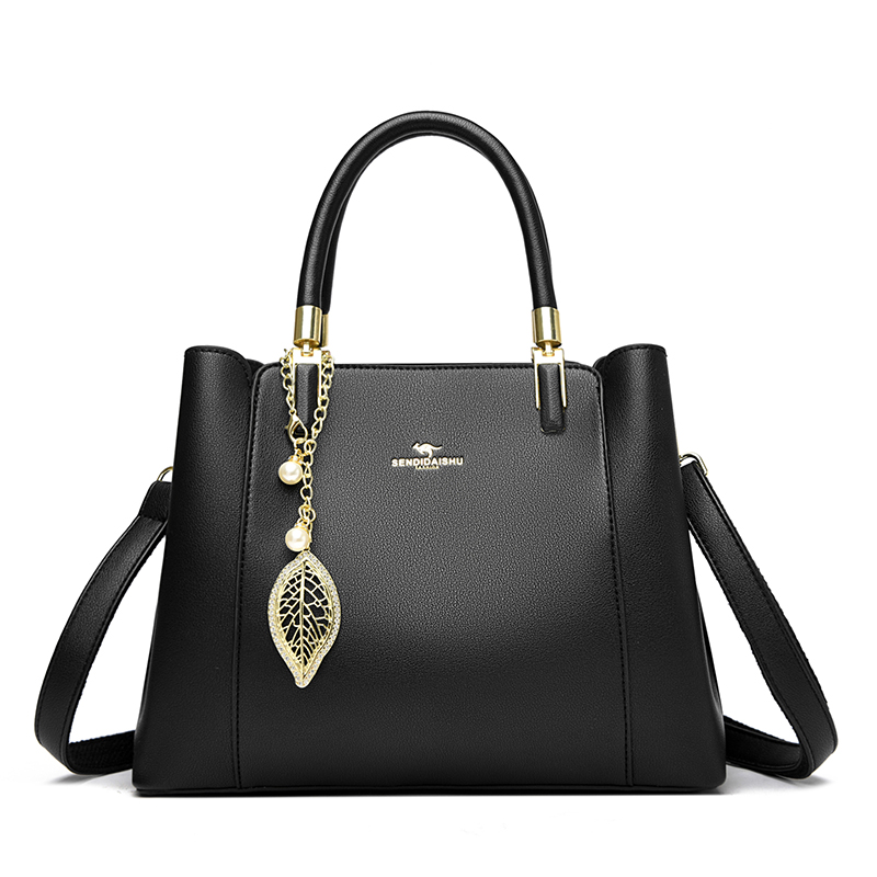 Luxury Women 3-Layer Leather Tote Bag, Stylish, Spacious, and Durable Crossbody Handbag