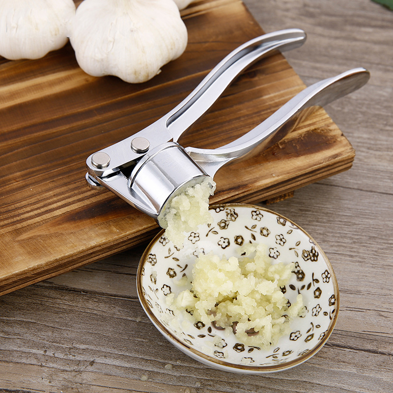 Stainless Steel Garlic Press Rocker Manual Garlic Mincer