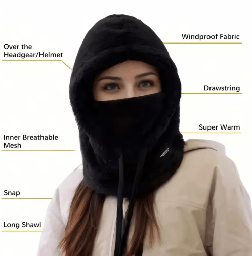Winter Thermal Balaclava Windproof Full Face Mask for Skiing Cycling Motorcycle Riding