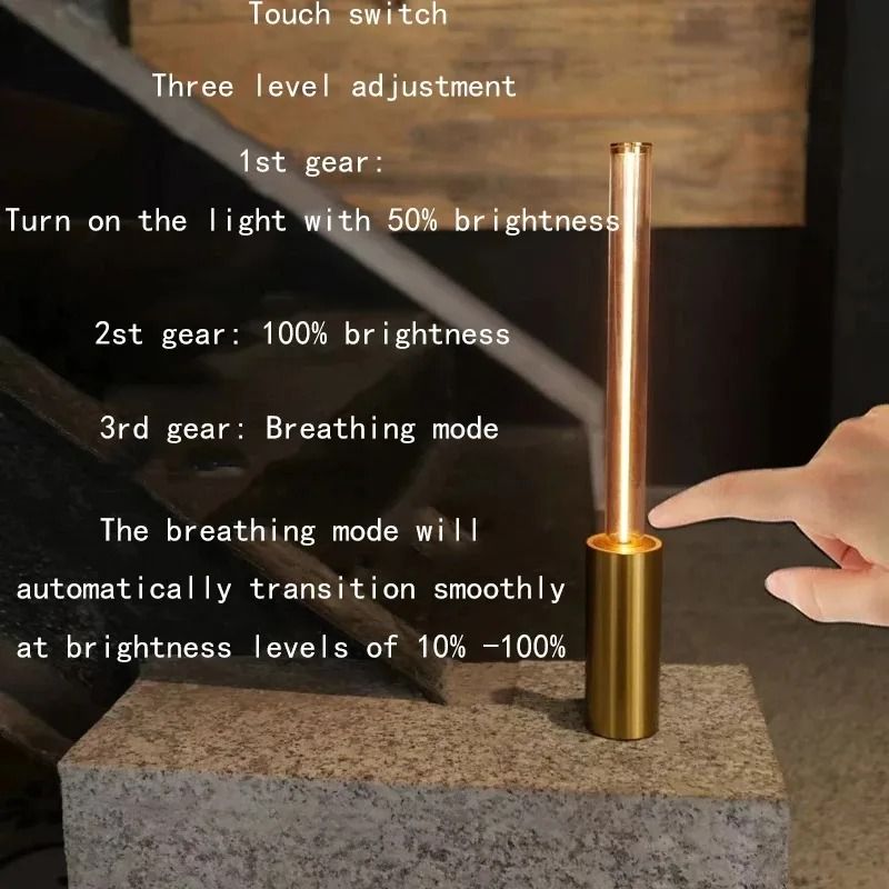 Modern Minimalist Breathing Effect Touch Desk Lamp for Ambient Lighting