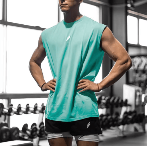 Mens Breathable Mesh Tank Top Quick Dry Sleeveless Fitness Shirt