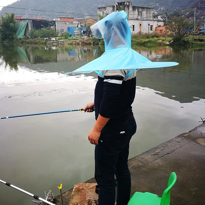 Hands-Free Outdoor Umbrella Hat for Sun and Rain Protection