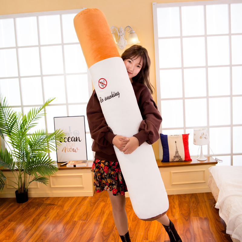 Fashion Smoking Cylindrical Pillow, Nice Creative Sleeping Cushion, Plush Toys Boyfriend Birthday Gift