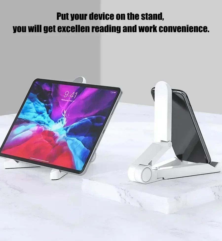 Foldable Universal Tablet And Phone Stand With Adjustable Angle