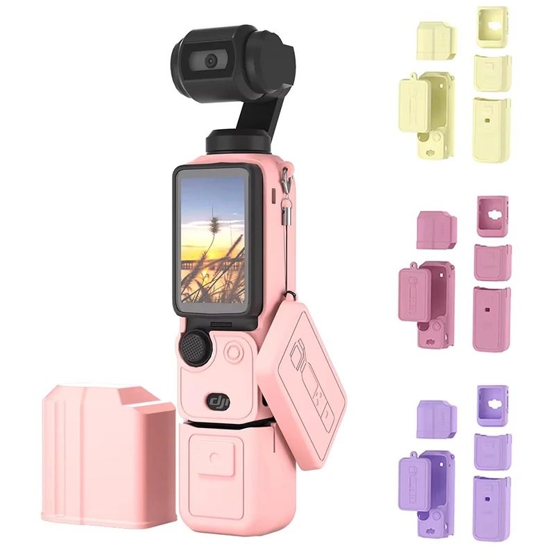 Silicone Protective Case for DJI Osmo Pocket 3 Camera with Lens Cover