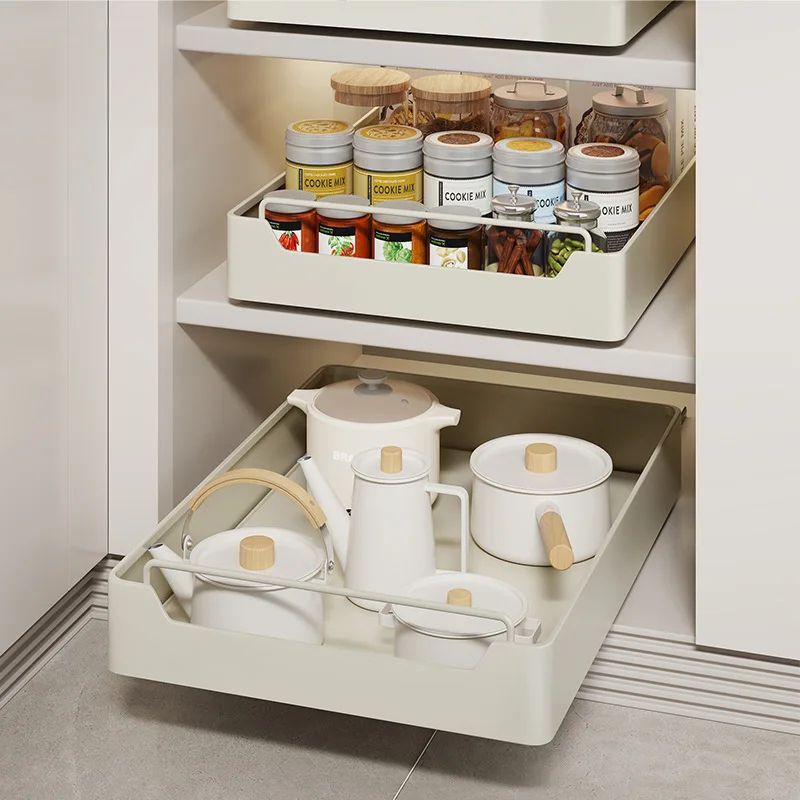 Pull Out Cabinet Storage Rack with Slide Rails