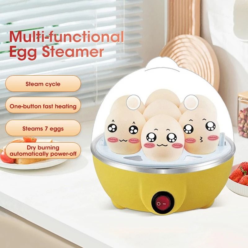SmartBoil Electric Egg Cooker 7 Egg Capacity Automatic Egg Boiler Multi Function Steamed Egg Maker