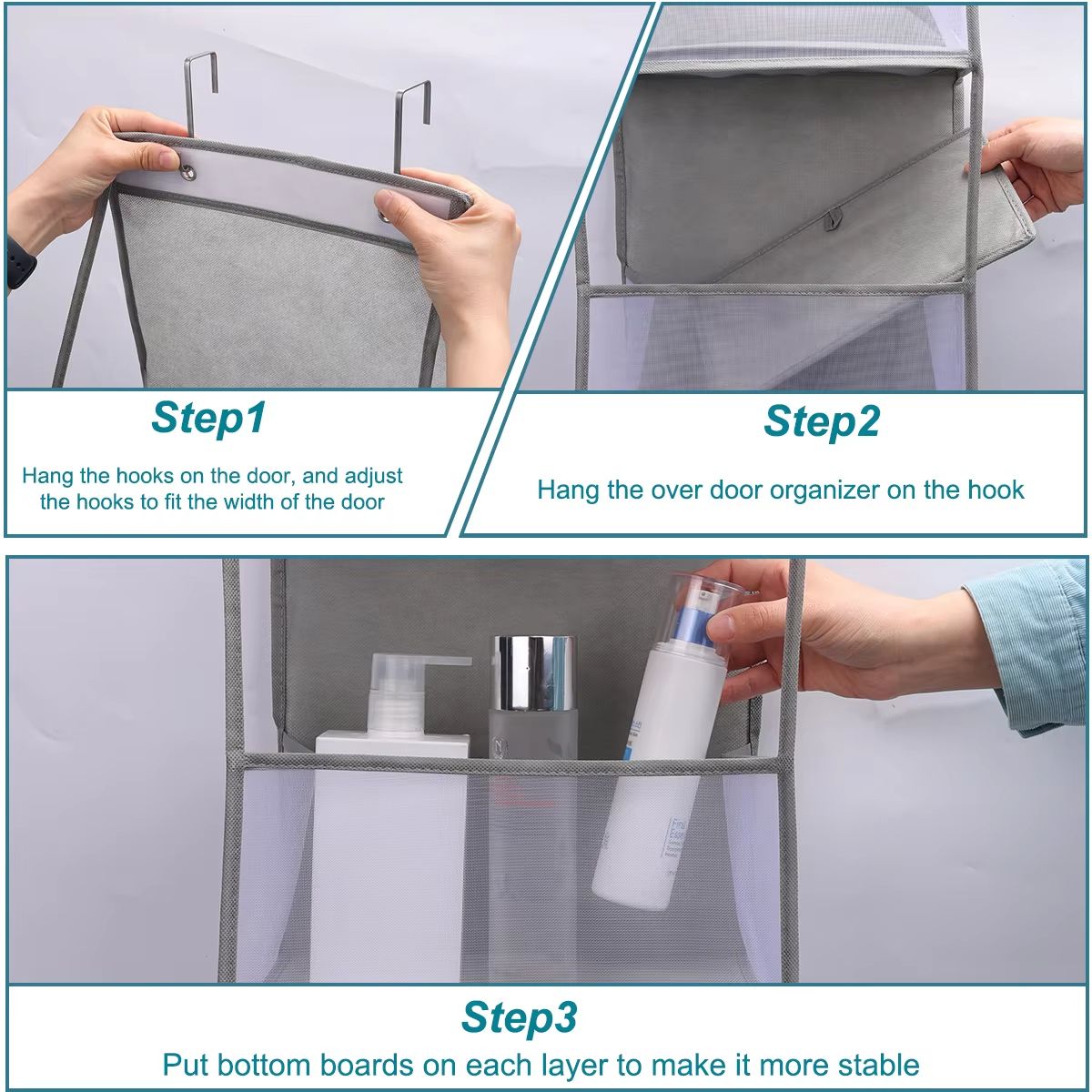 SpaceEase 4/6-Layer Over-the-Door Hanging Organizer for Closet, Bathroom & Bedroom