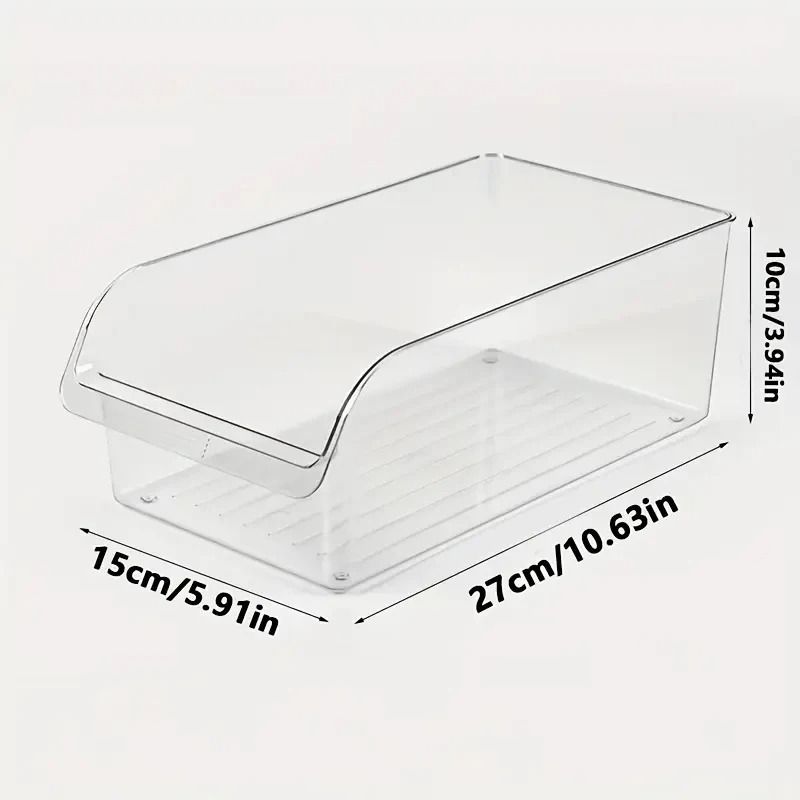 Clear Refrigerator Organizer Bin Soda Can Dispenser Storage Rack