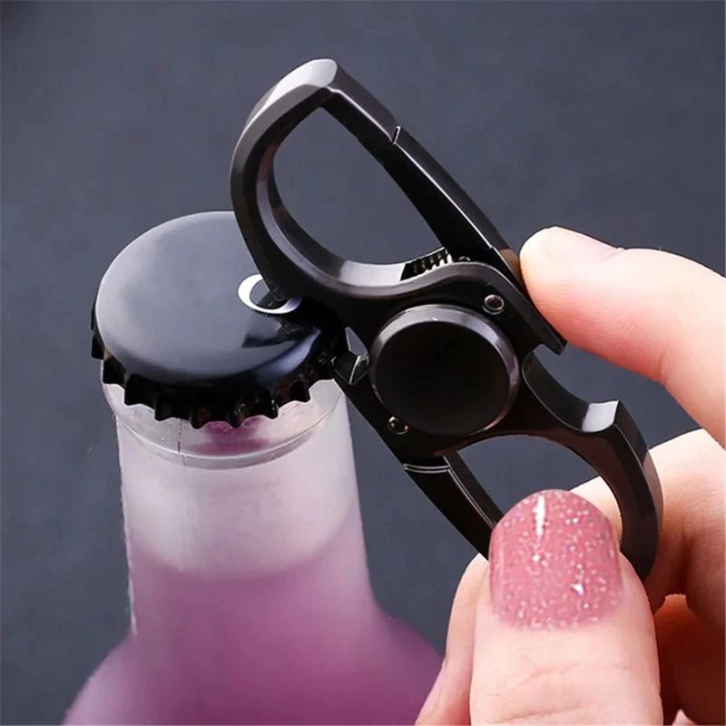 3-in-1 Fidget Spinner Toy Anti-Anxiety Stress Reliever, Keychain Bottle Opener Durable Zinc Alloy Hand Spinner for Adult
