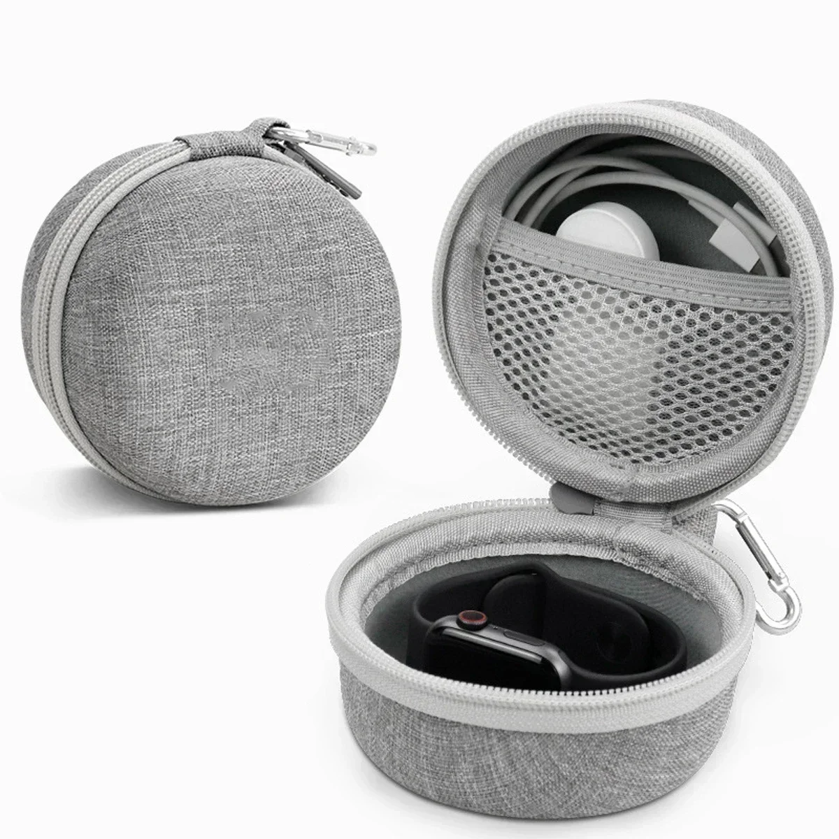 Apple Watch Organizer, Charger, Data Cable, Headphone Storage Bag, Hard Shell Cover for Watch