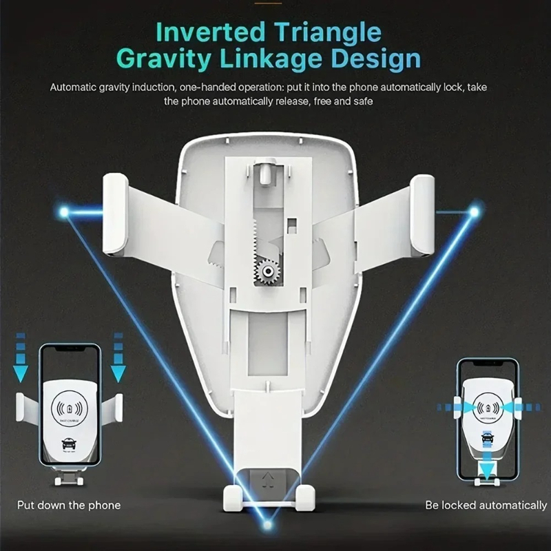 Adjustable Car Wireless Charging Phone Holder Fast Charging Station