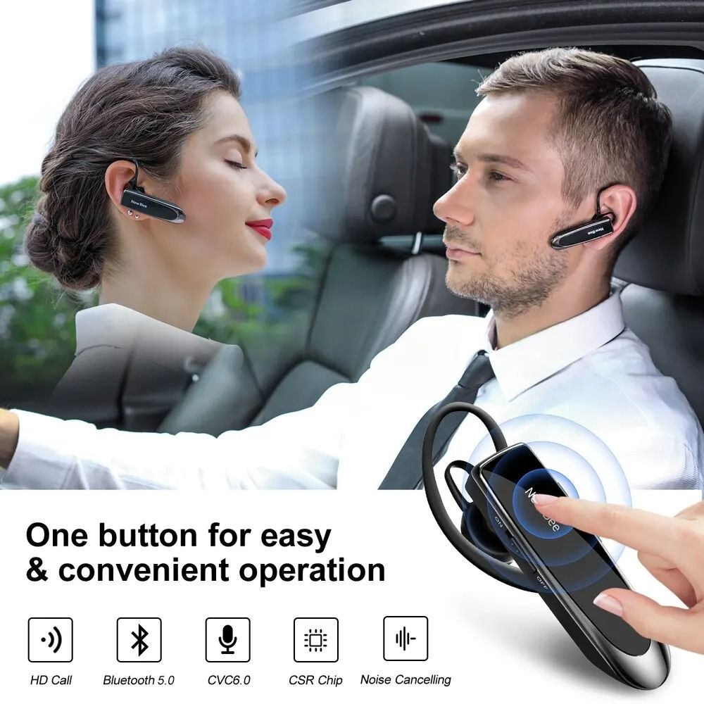 Wireless Bluetooth Earphone with Long Battery Life and Noise Cancelling Mic