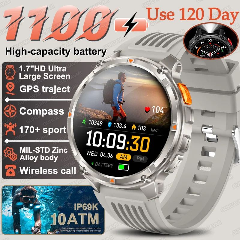 T-Rex3 Pro Rugged Smartwatch with GPS & Ultra-Long Battery