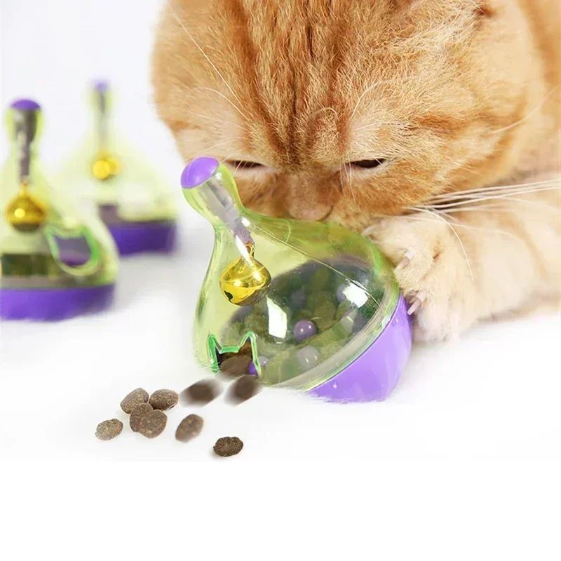 Mouse-Shaped Treat Dispensing Tumbler Toy – Interactive Slow Feeder Ball for Cats Food Leakage Puzzle Feeder