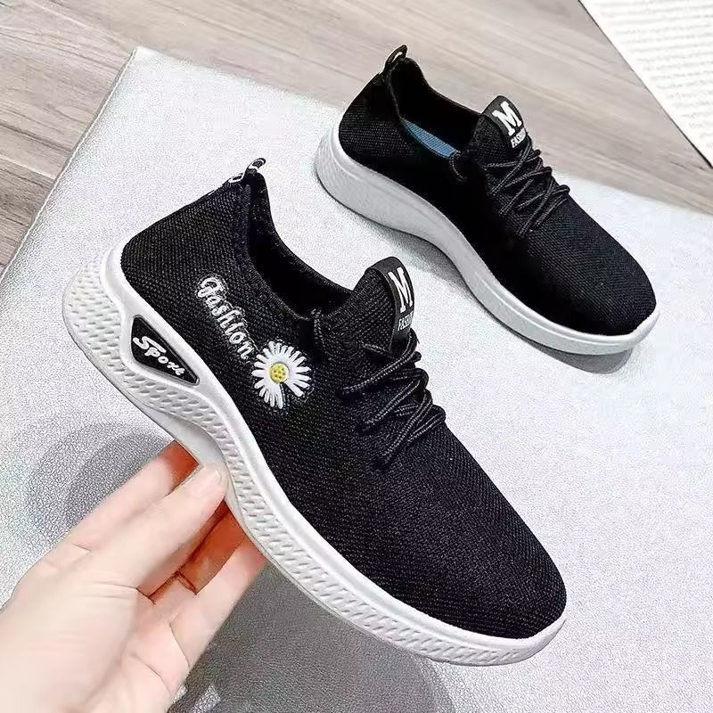 Womens Fashion Mesh Sneakers Lightweight Soft Sole Thick Breathable Casual Shoes