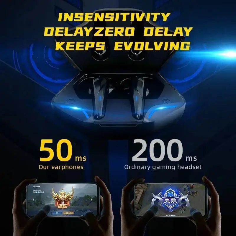 PulseSync TWS Bluetooth 5.0 Gaming Earbuds with Noise Reduction