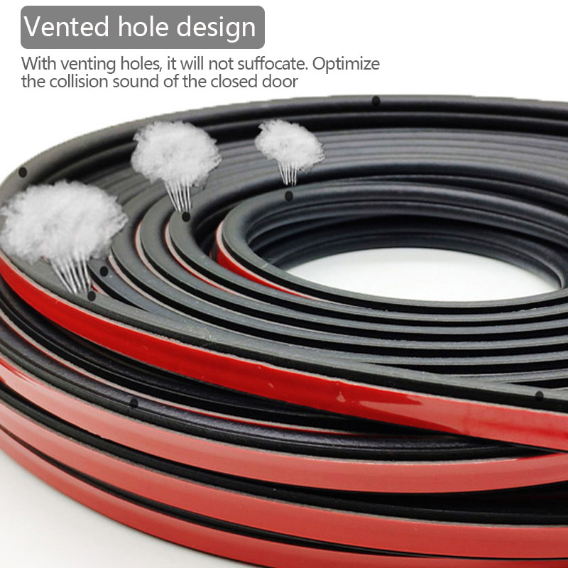 Car Door Seal Strip Rubber Double Layer Soundproof Weatherproof Protector for Car Door, Hood, & Trunk