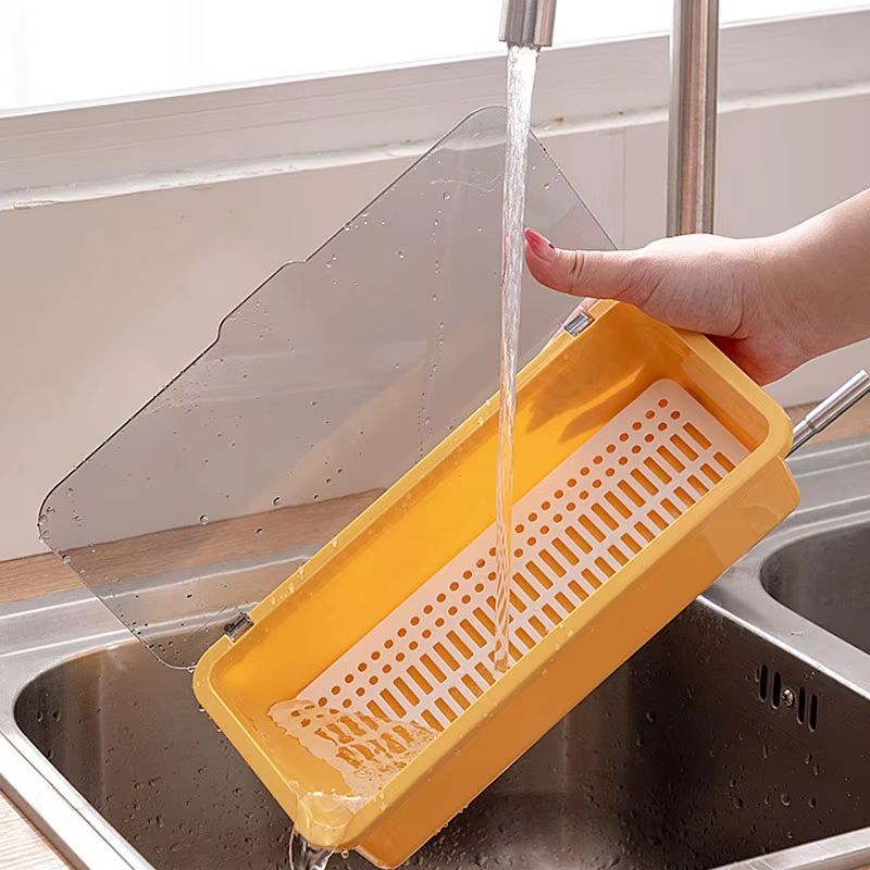 Dustproof Chopsticks and Spoon Storage Box with Drain and Lid Organizer