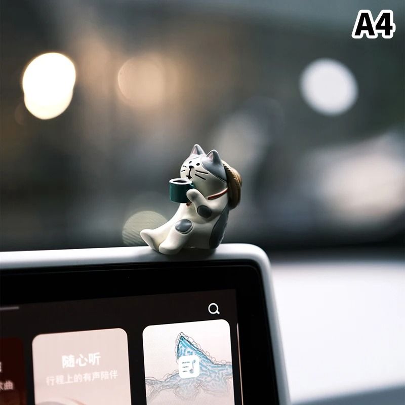 Whimsical Garden Miniature Cat Action Figures