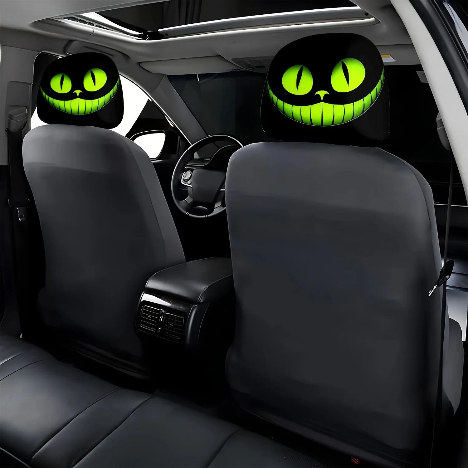 Mystical Cat Eye Car Headrest Covers (2-Pack) Universal Seat Headrest Protector