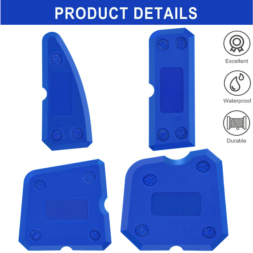Silicone Caulking Tool Set for Grout Removal, Sealant Scraping, and Home Finishing