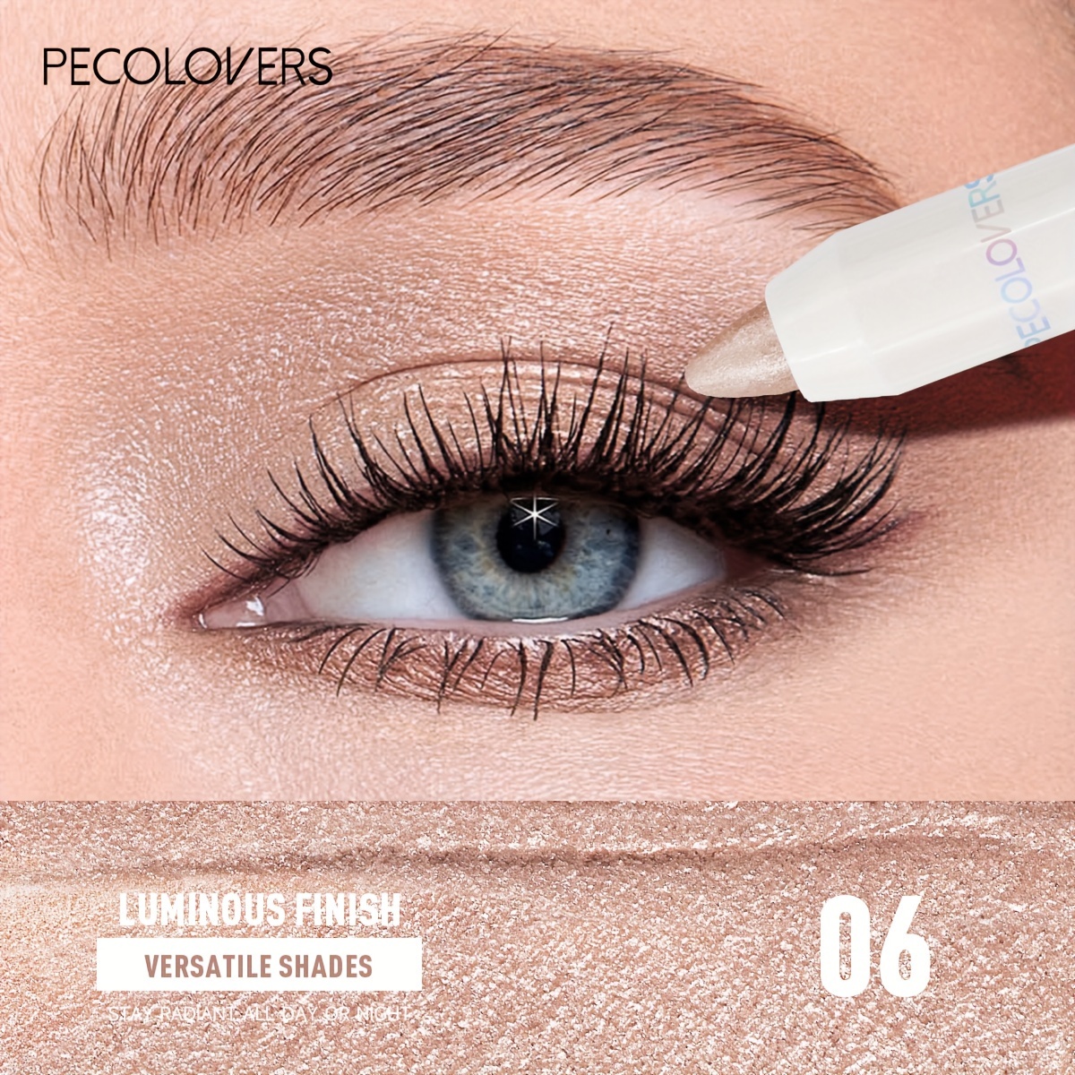 Long Lasting Waterproof Eyeshadow Sticks High Pigmented Shimmer Glitter Matte Neutral Brown Crayon