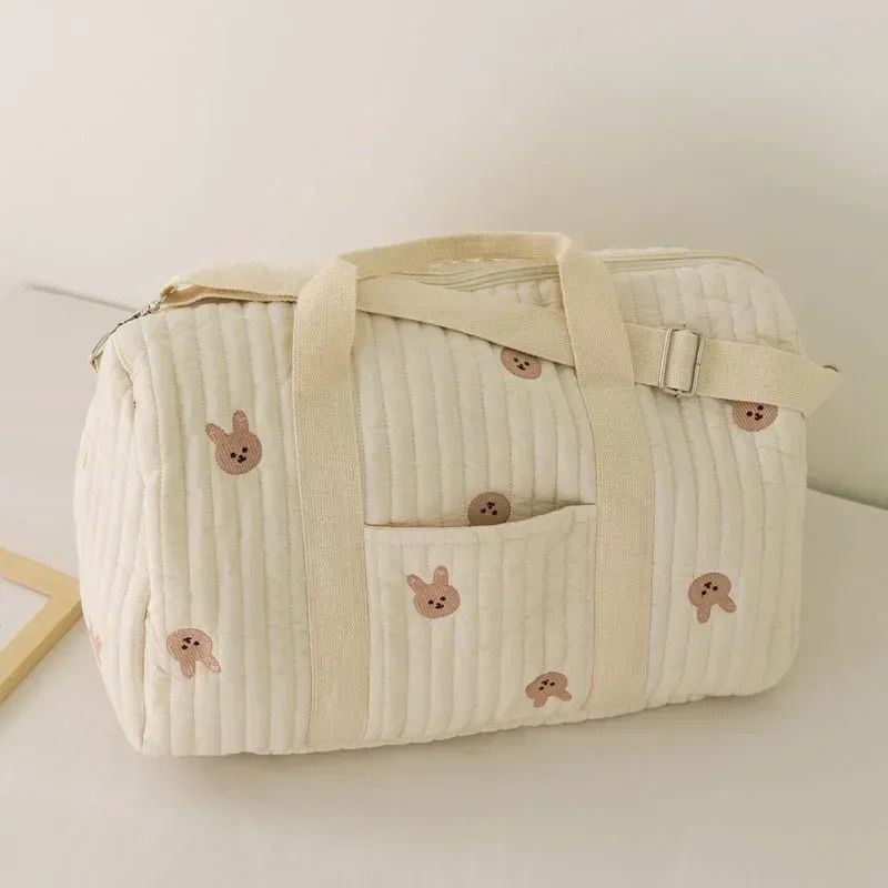 Bear Embroidery Maternity and Diaper Messenger Bag