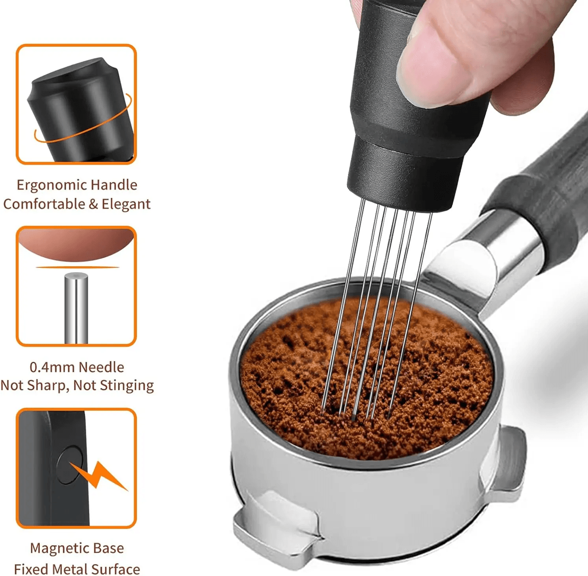 Upgraded Espresso WDT Tool with Magnetic Base and Replacement Needle