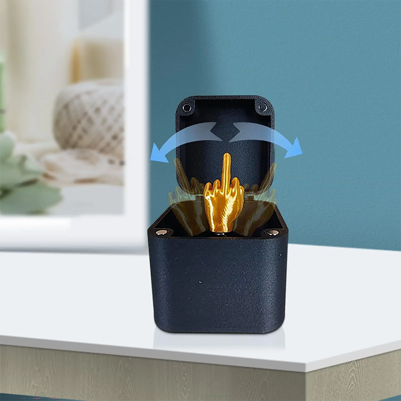 Interesting Prank Gift, Middle Finger In Box, Funny Creative Gifts, Office Desk Decoration, Home Decoration Gifts