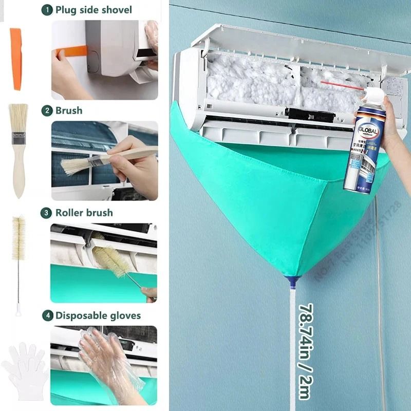 Air Conditioning Cleaning Kit | Leak-Proof Leak-Proof Cover & Tool Set