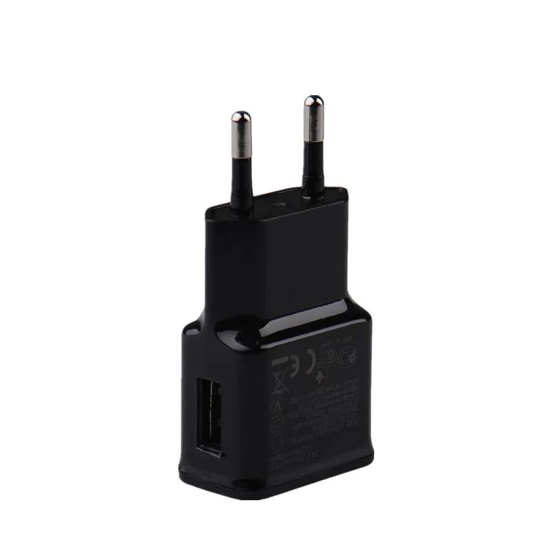 EU Plug Dual USB Wall Charger 5V 2A Fast Charging Travel Adapter