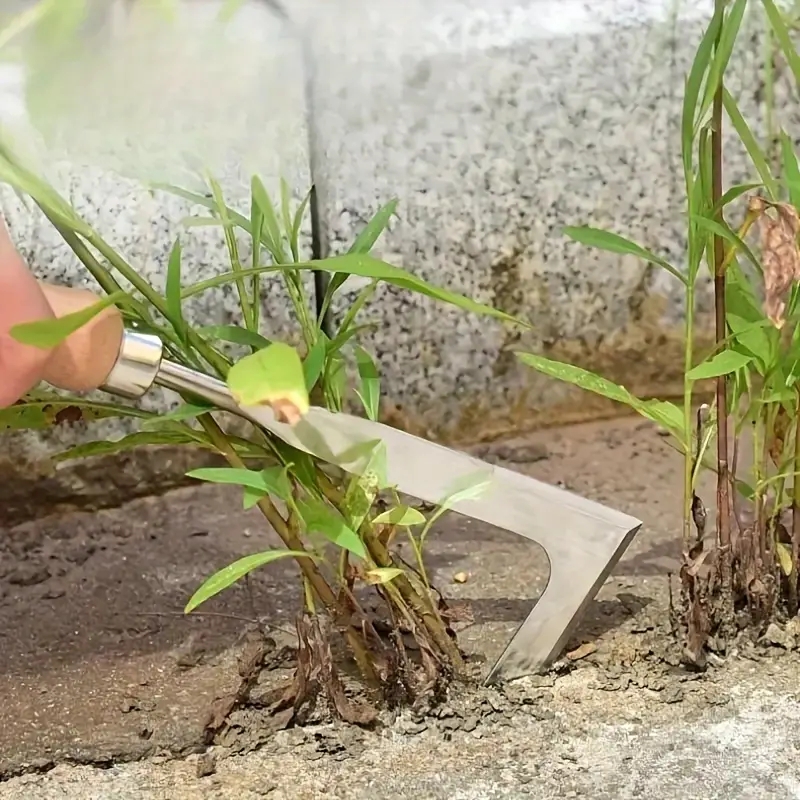 Heavy-Duty Carbon Steel Hand Shovel, Ergonomic Grip Manual Weeding Tool for Road Cracks & Gardens