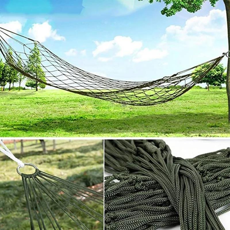 Breathable Camping Hammock with Mesh Net for Travel Beach and Backyard