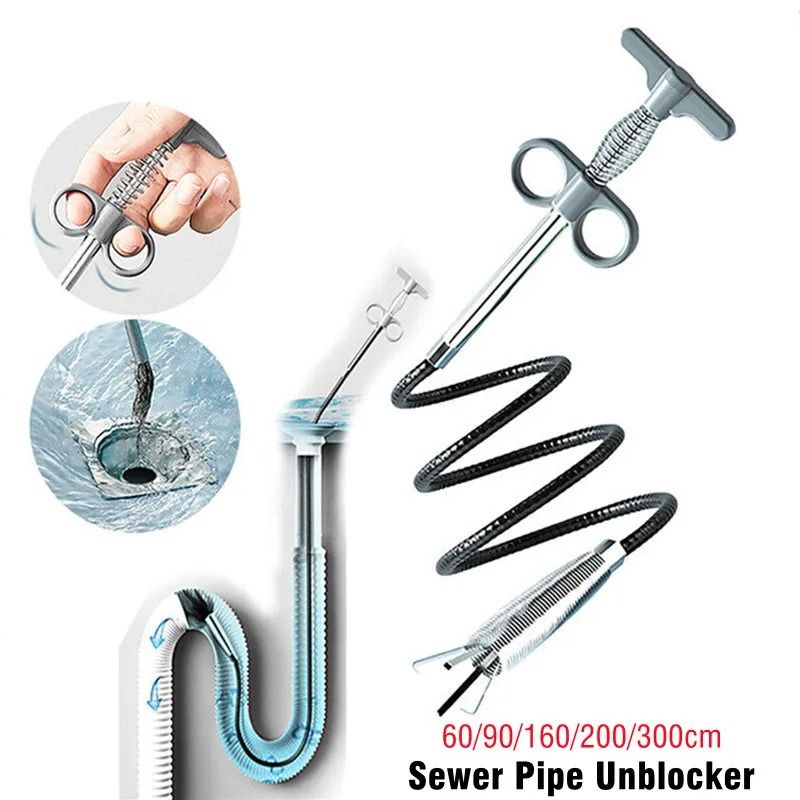 FlexClean Sewer Pipe Unblocker Snake Drain Cleaning Tool