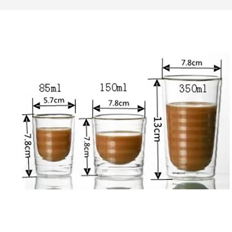 Nespresso Double Wall Glass Coffee Mug – Heat Resistant Transparent Tea & Coffee Cup